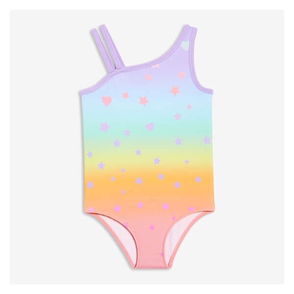 Toddler Girls' Printed Active Bodysuit - Light Aqua